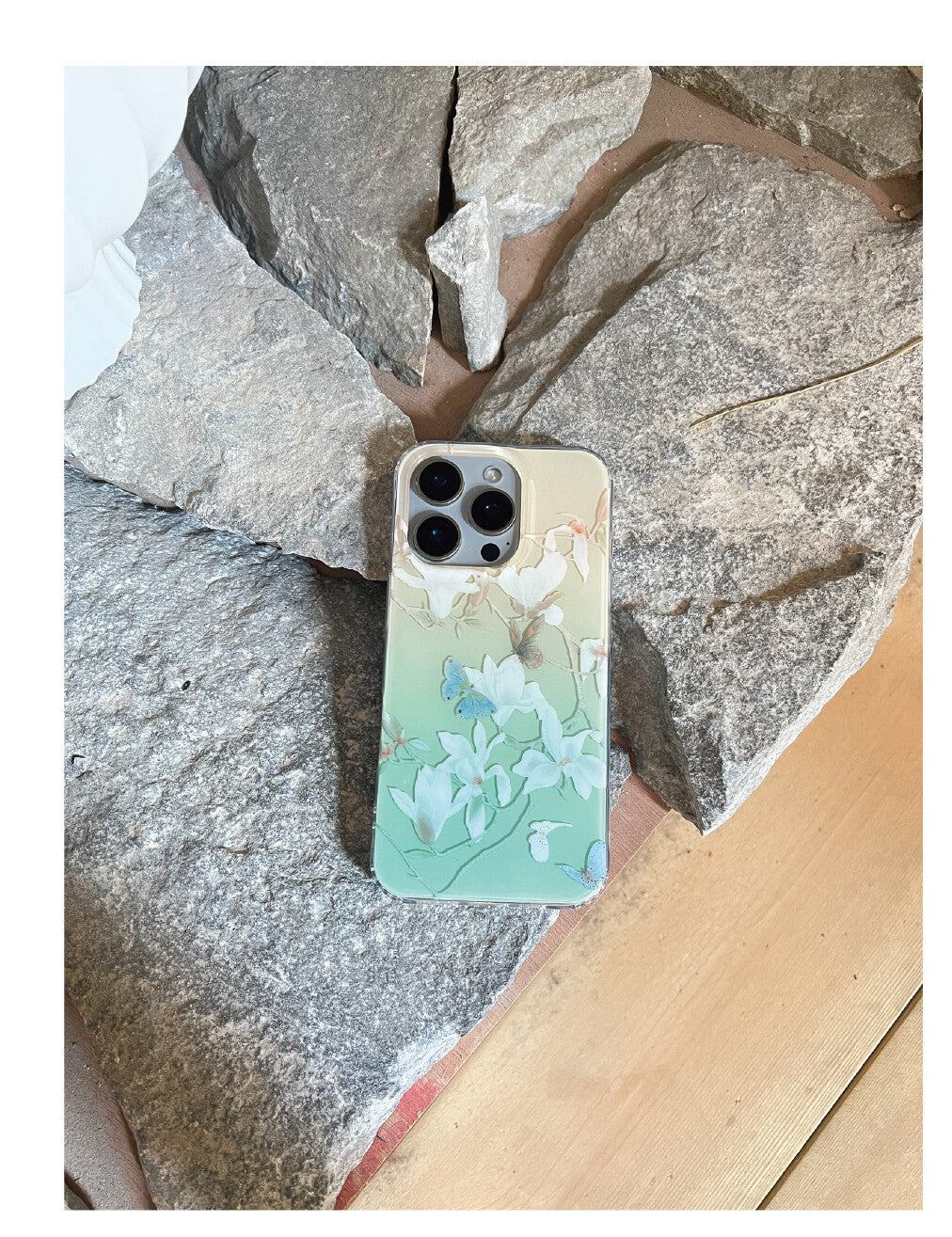 Butterfly and Magnolia Phone Case | iPhone Case | Three Fleas