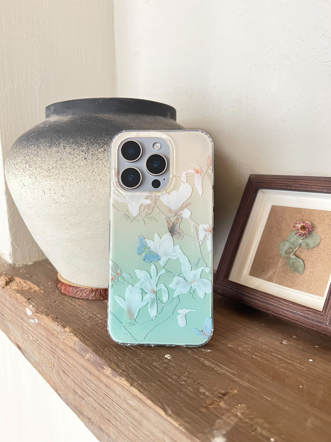 Butterfly and Magnolia Phone Case | iPhone Case | Three Fleas