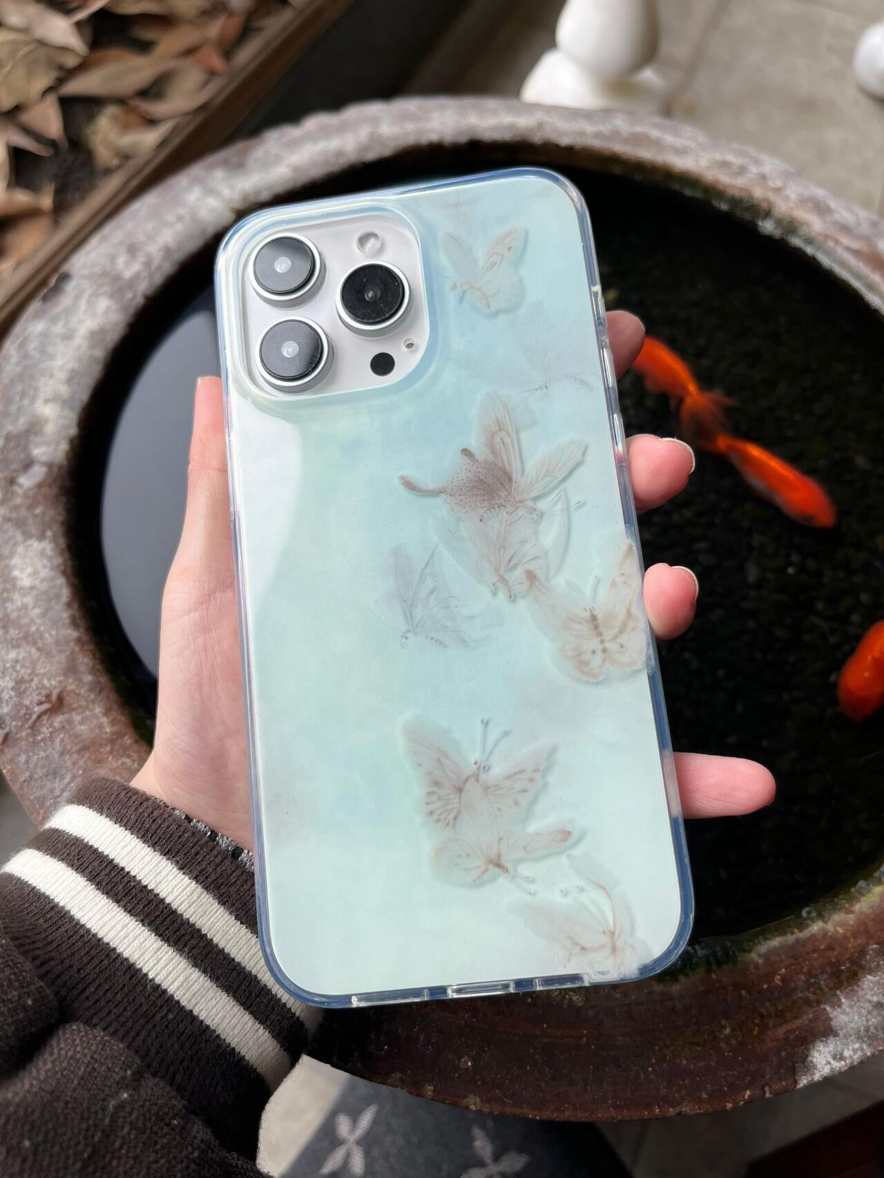 「Chinoiserie」Blue Butterfly Phone Case | iPhone Case | Three Fleas
