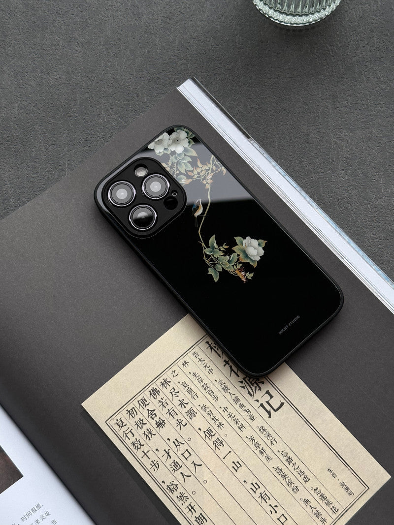 「Chinoiserie」Flowers and Birds Printed Phone Case | iPhone Case | Three Fleas