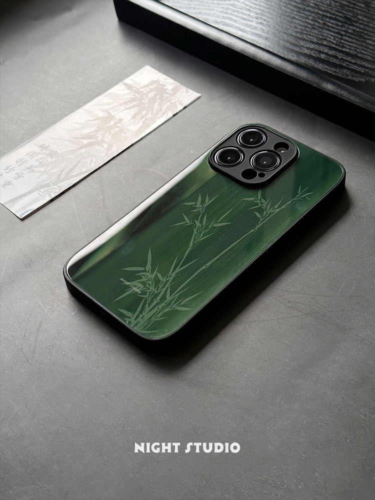「Chinoiserie」Green Bamboo Printed Phone Case | iPhone Case | Three Fleas