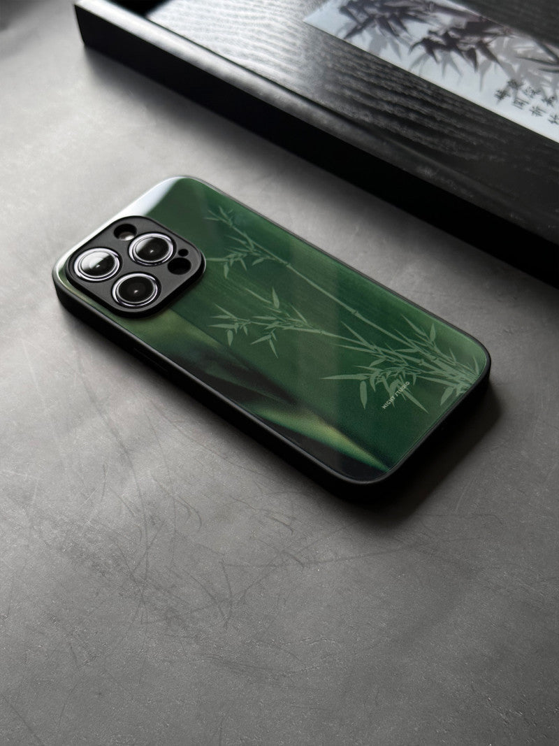 「Chinoiserie」Green Bamboo Printed Phone Case | iPhone Case | Three Fleas