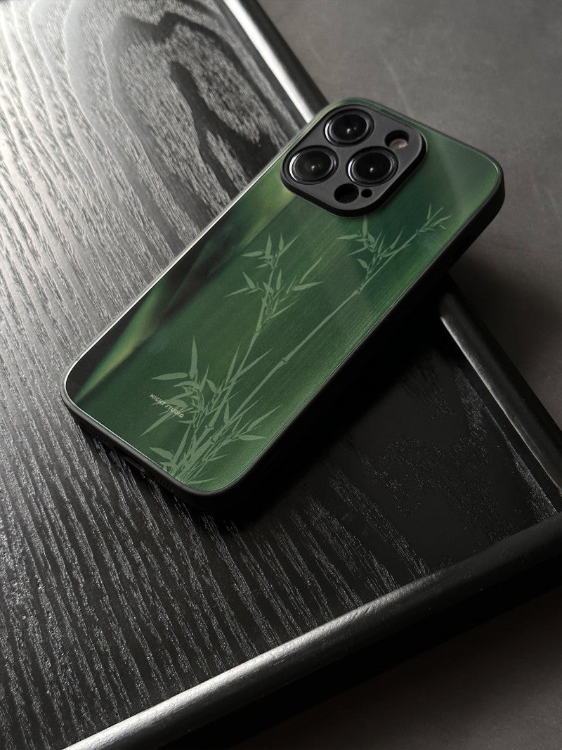「Chinoiserie」Green Bamboo Printed Phone Case | iPhone Case | Three Fleas