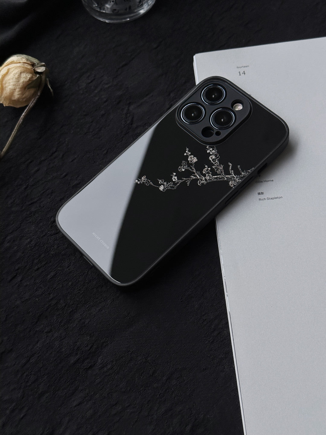 「Chinoiserie」Midnight Wintersweet Phone Case | iPhone Case | Three Fleas