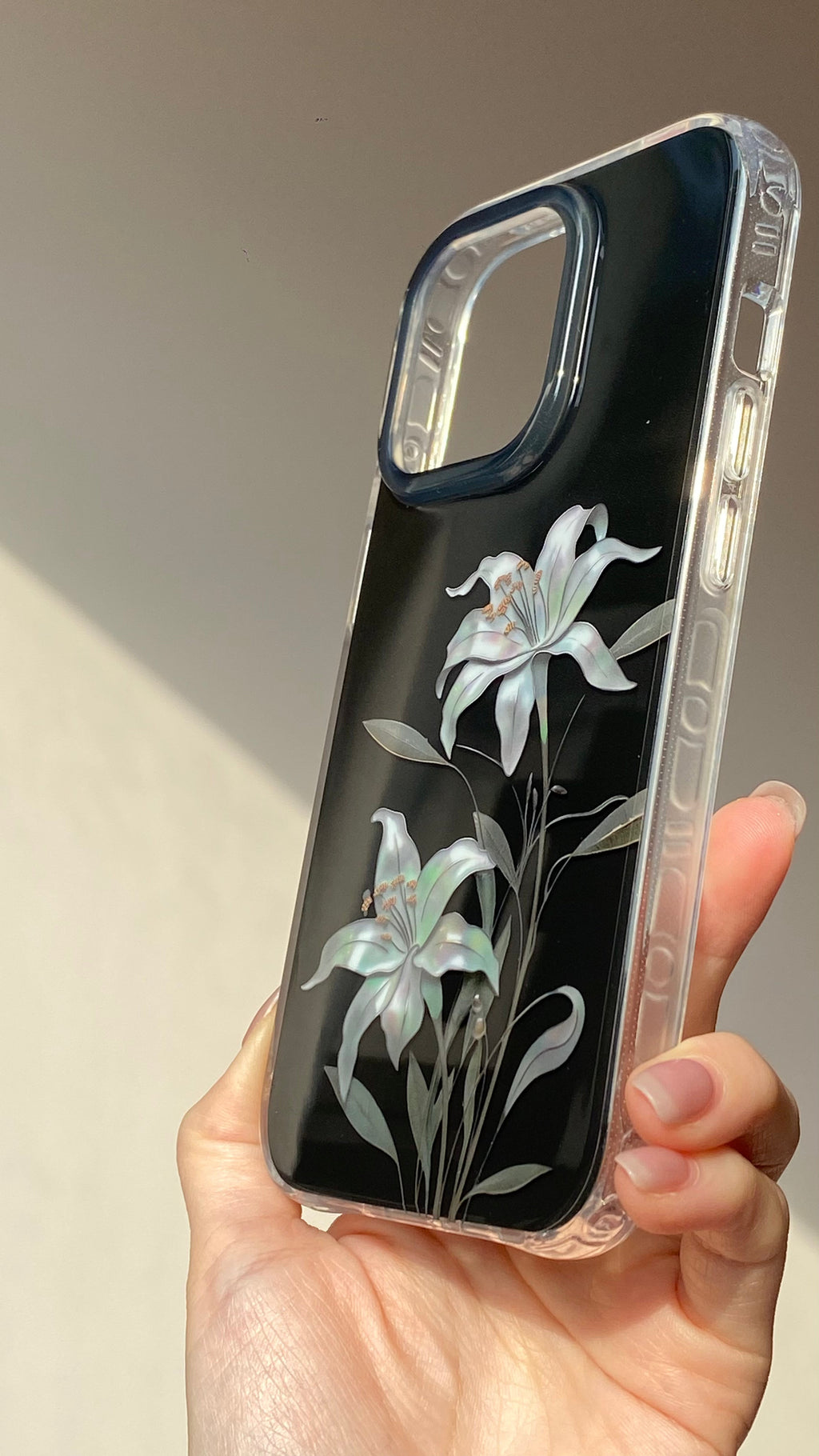 「Chinoiserie」Moonlight Flower Printed Phone Case | iPhone Case | Three Fleas