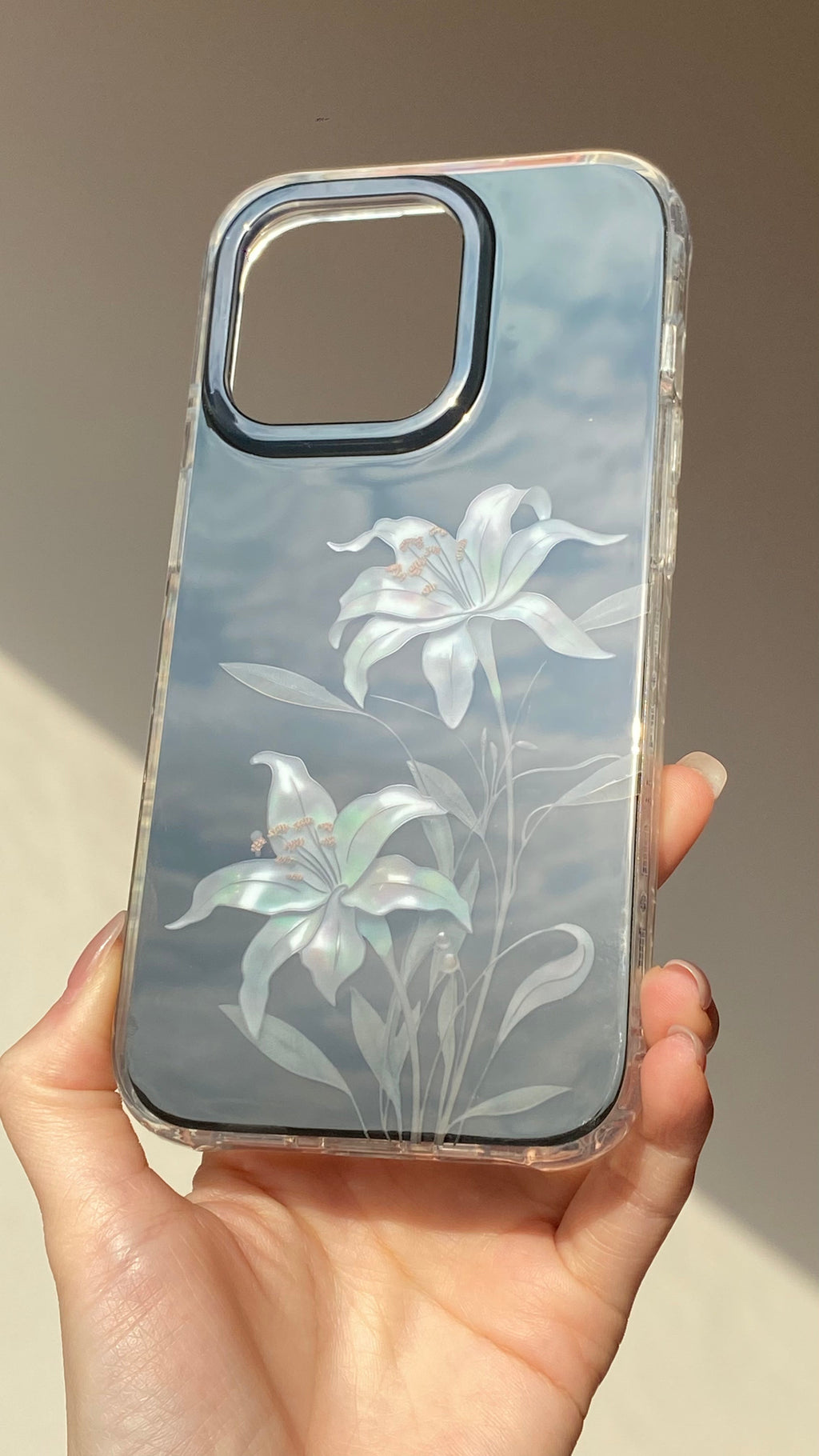 「Chinoiserie」Moonlight Flower Printed Phone Case | iPhone Case | Three Fleas
