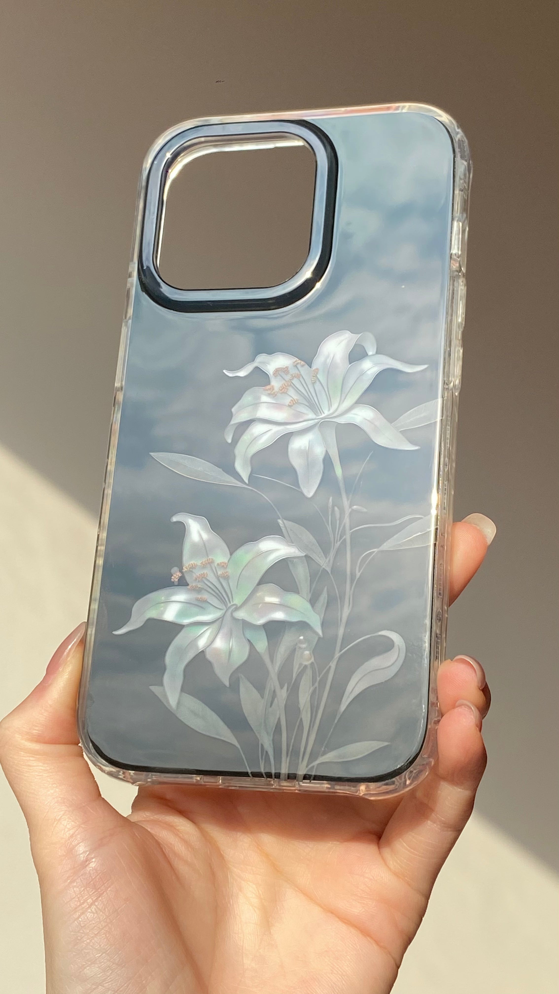 「Chinoiserie」Moonlight Flower Printed Phone Case | iPhone Case | Three Fleas