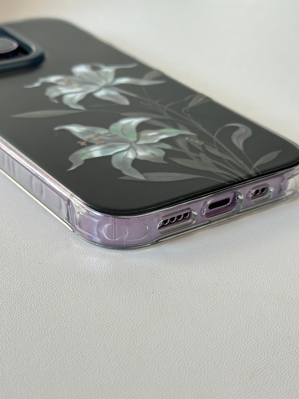 「Chinoiserie」Moonlight Flower Printed Phone Case | iPhone Case | Three Fleas