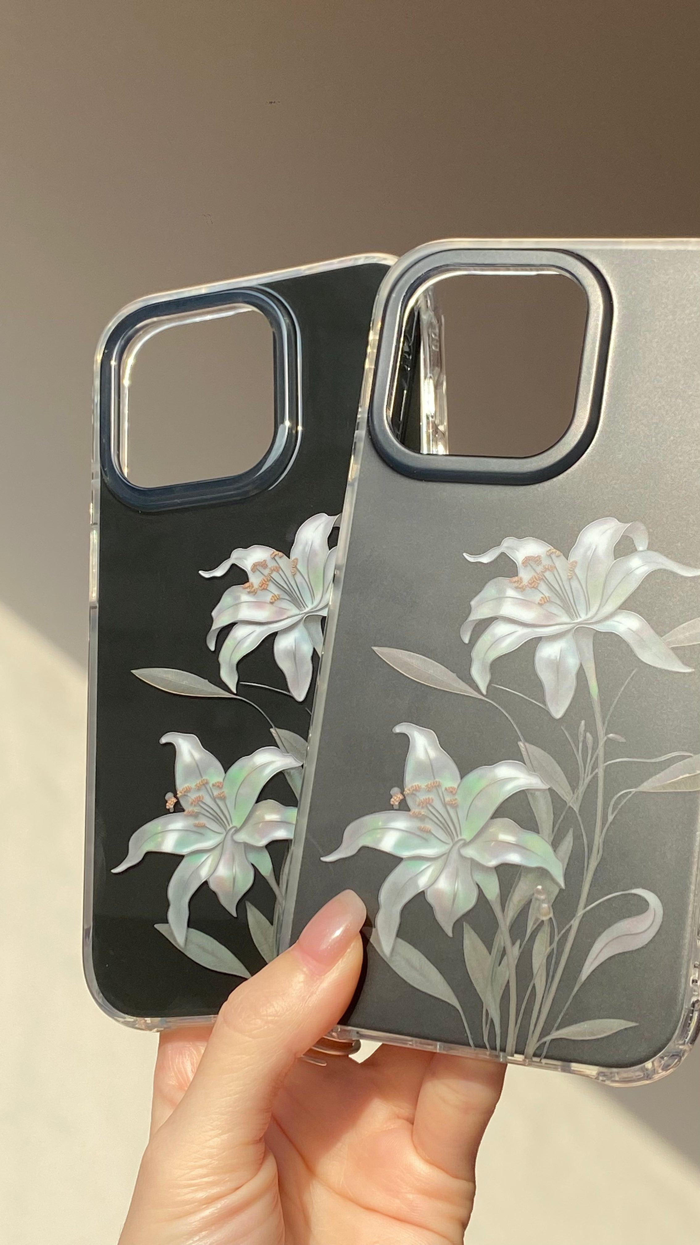 「Chinoiserie」Moonlight Flower Printed Phone Case | iPhone Case | Three Fleas