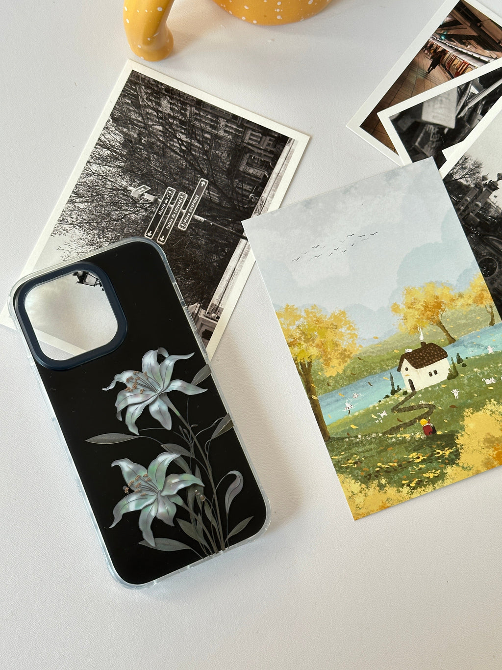 「Chinoiserie」Moonlight Flower Printed Phone Case | iPhone Case | Three Fleas