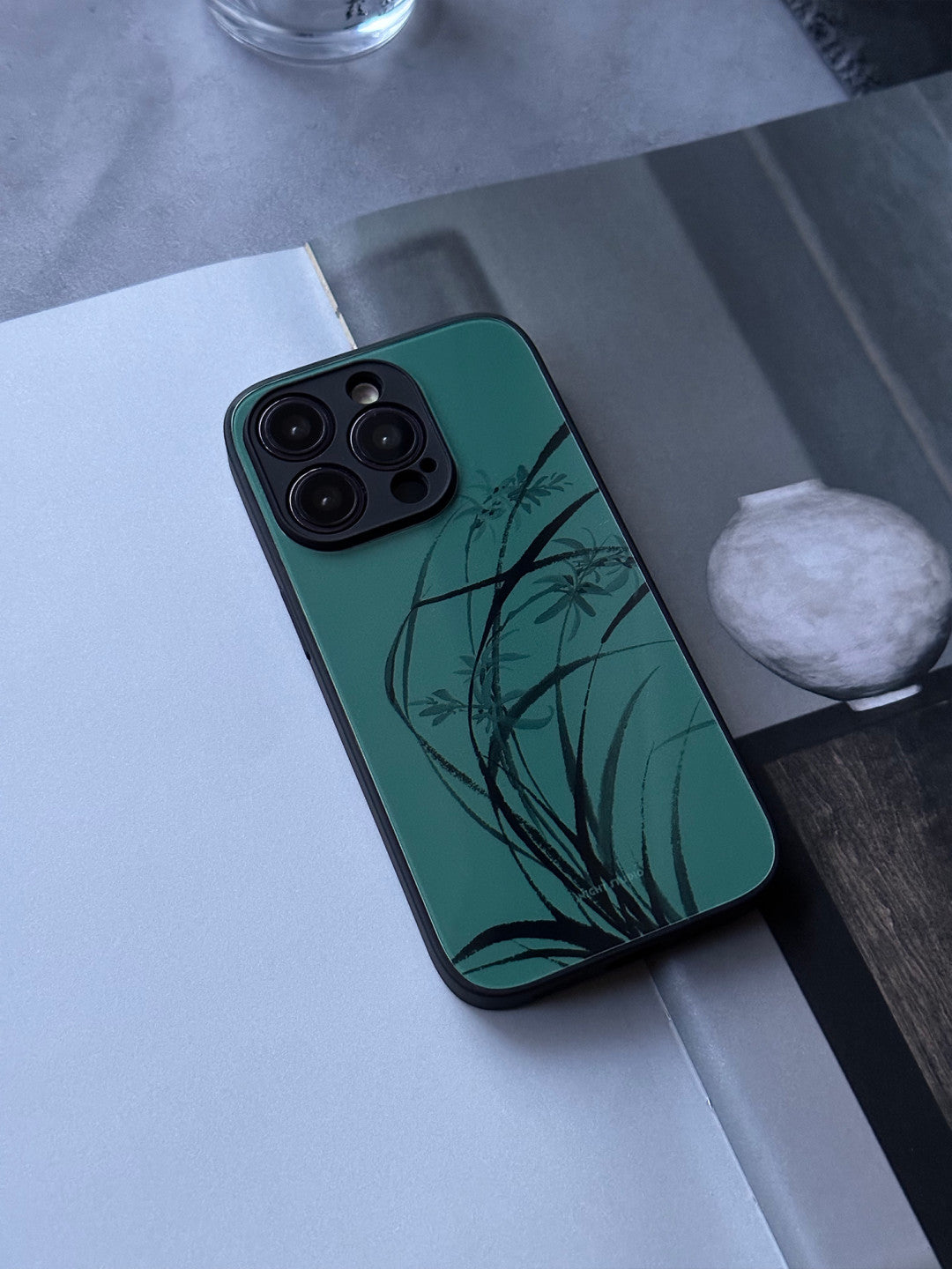 「Chinoiserie」Orchid Grass Chinese Traditional Painting Phone Case | iPhone Case | Three Fleas