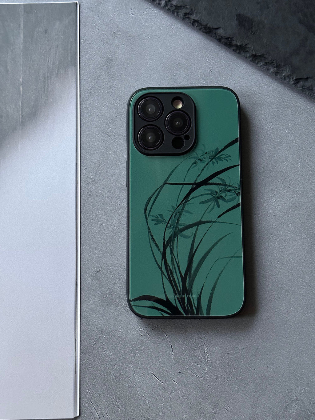 「Chinoiserie」Orchid Grass Chinese Traditional Painting Phone Case | iPhone Case | Three Fleas
