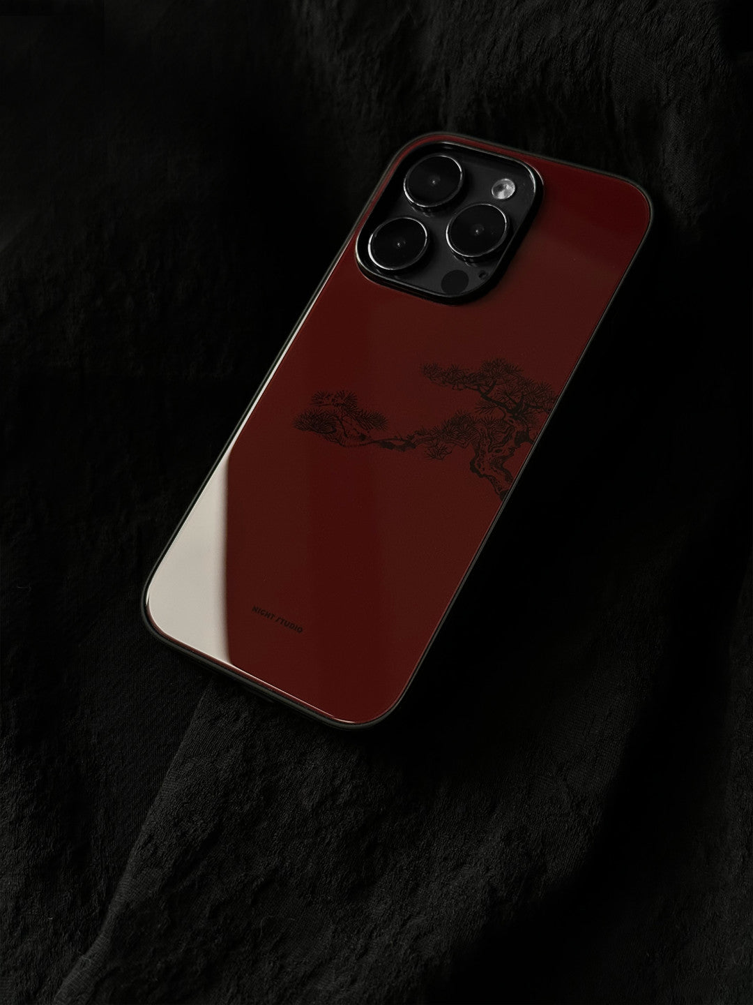 「Chinoiserie」Red Pine Printed Phone Case | iPhone Case | Three Fleas