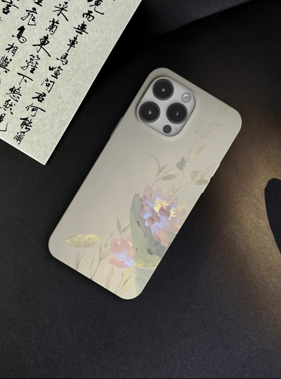 「Chinoiserie」Summer Lotus Printed Phone Case | iPhone Case | Three Fleas