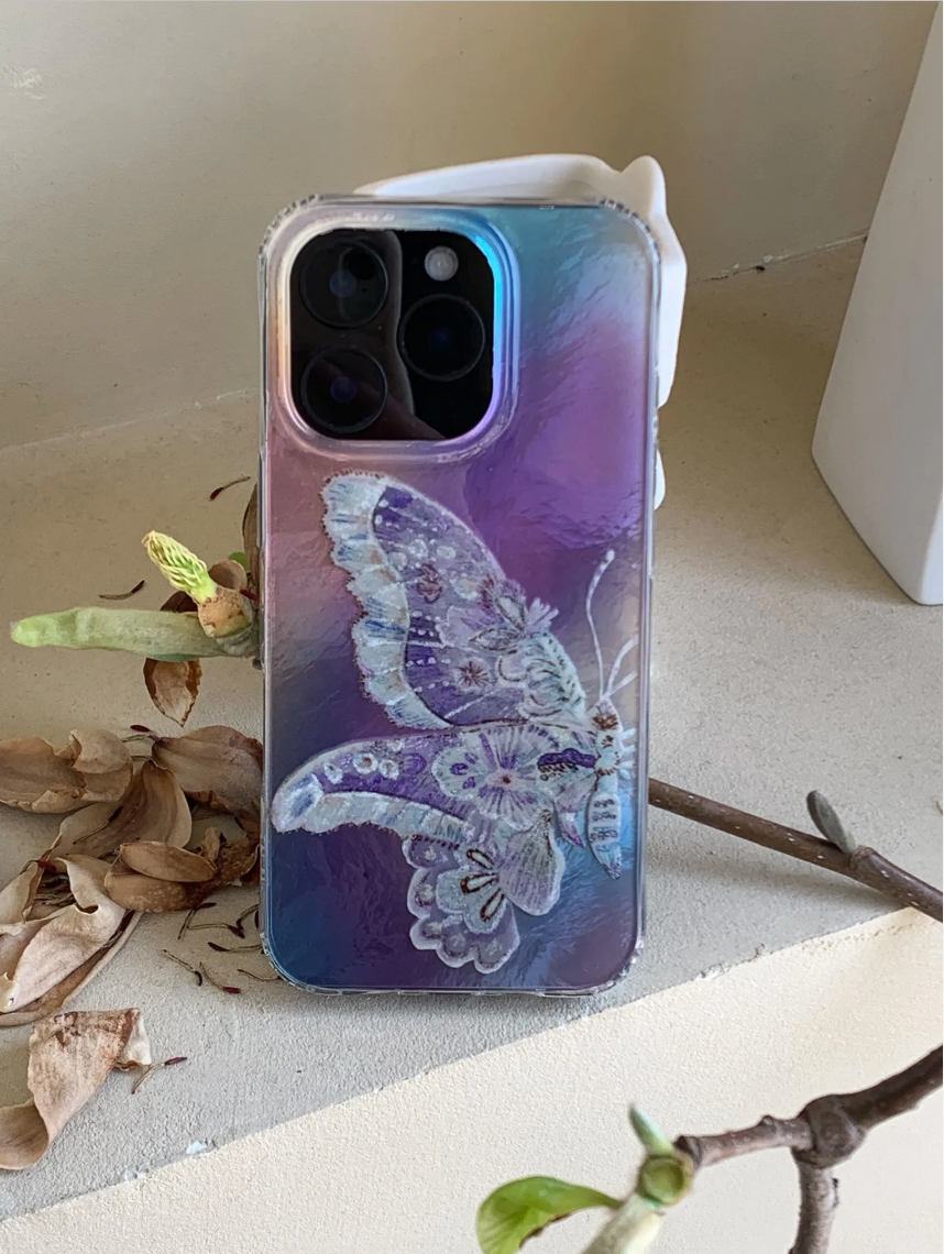 Dreamy Glitter Butterfly Print Phone Case | iPhone Case | Three Fleas