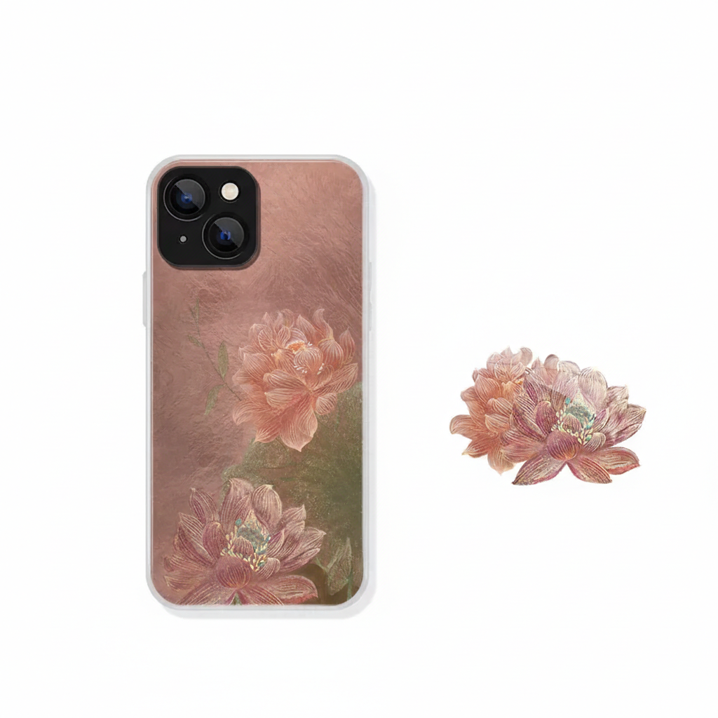 Gilded Lotus IMD Dual-Layer Case | iPhone Case | Three Fleas