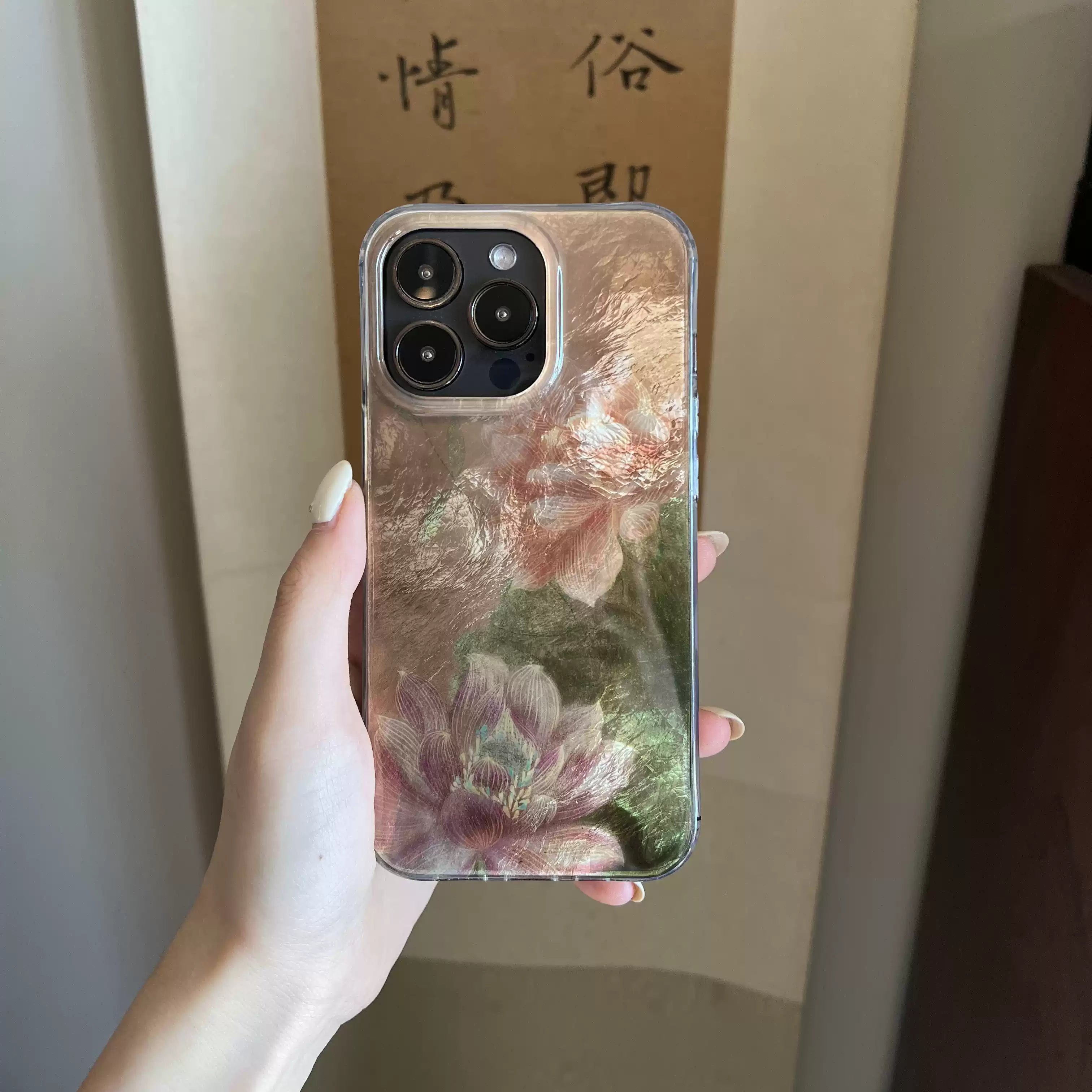 Gilded Lotus IMD Dual-Layer Case | iPhone Case | Three Fleas