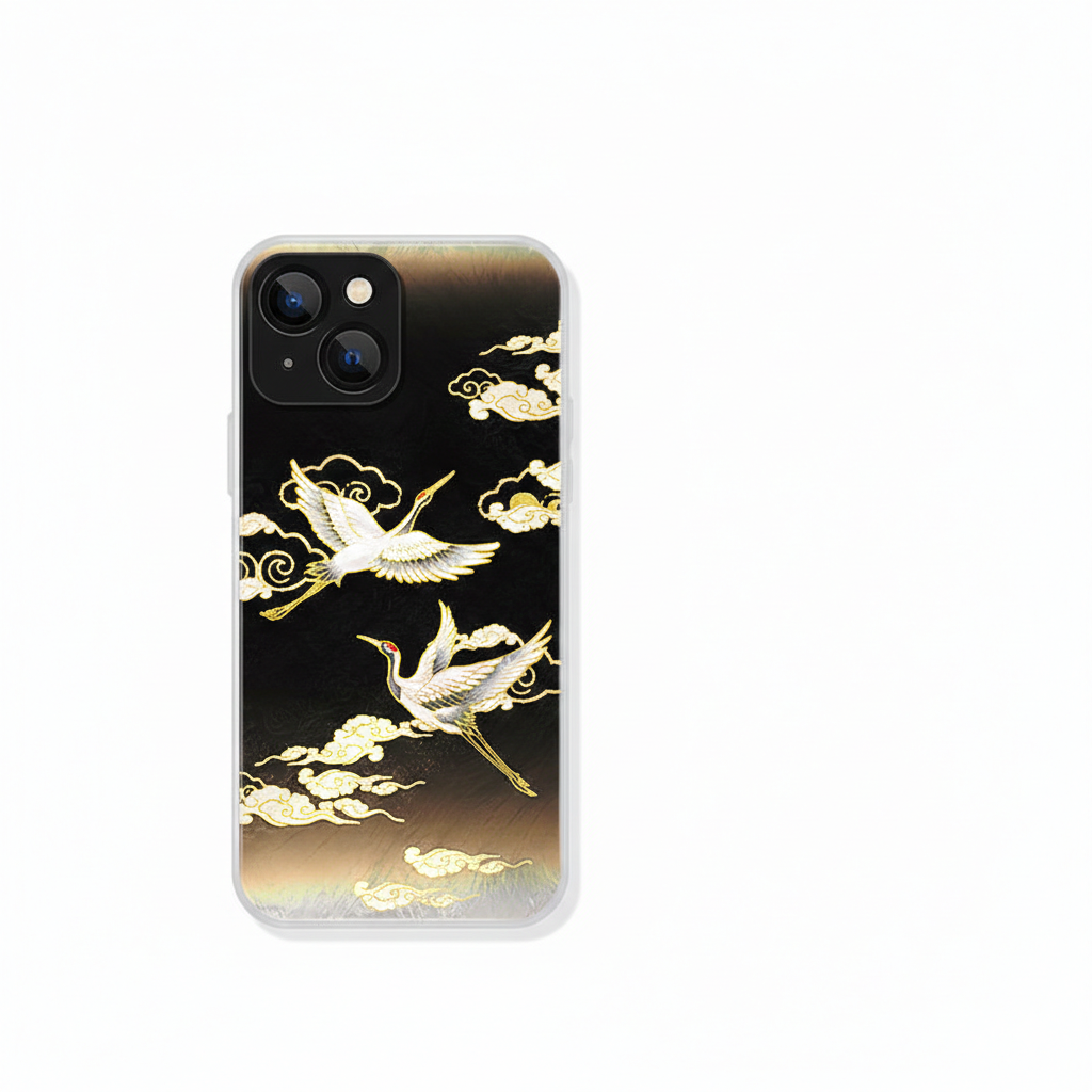 Golden Crane IMD Dual-Layer Case | iPhone Case | Three Fleas