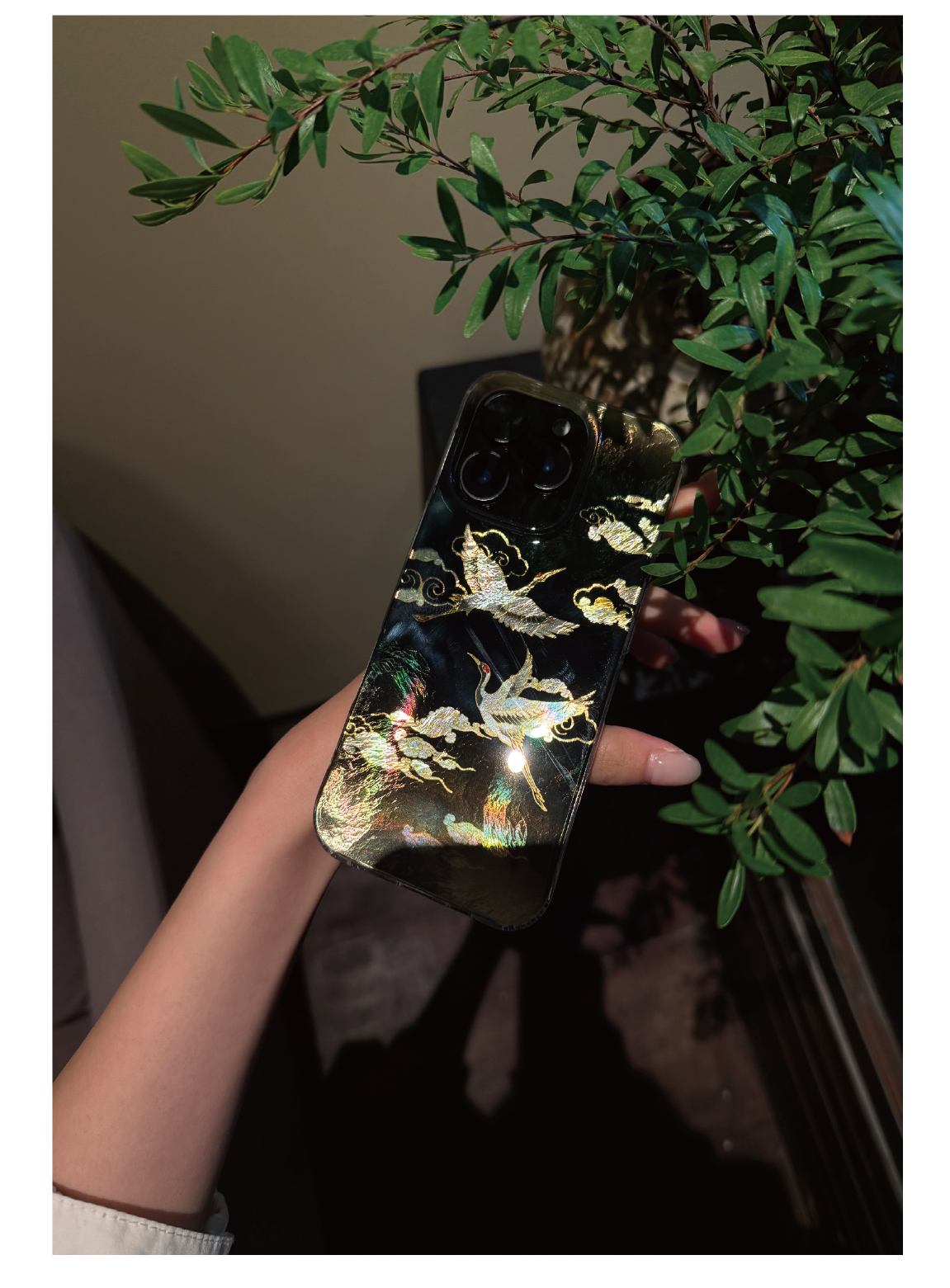 Golden Crane IMD Dual-Layer Case | iPhone Case | Three Fleas