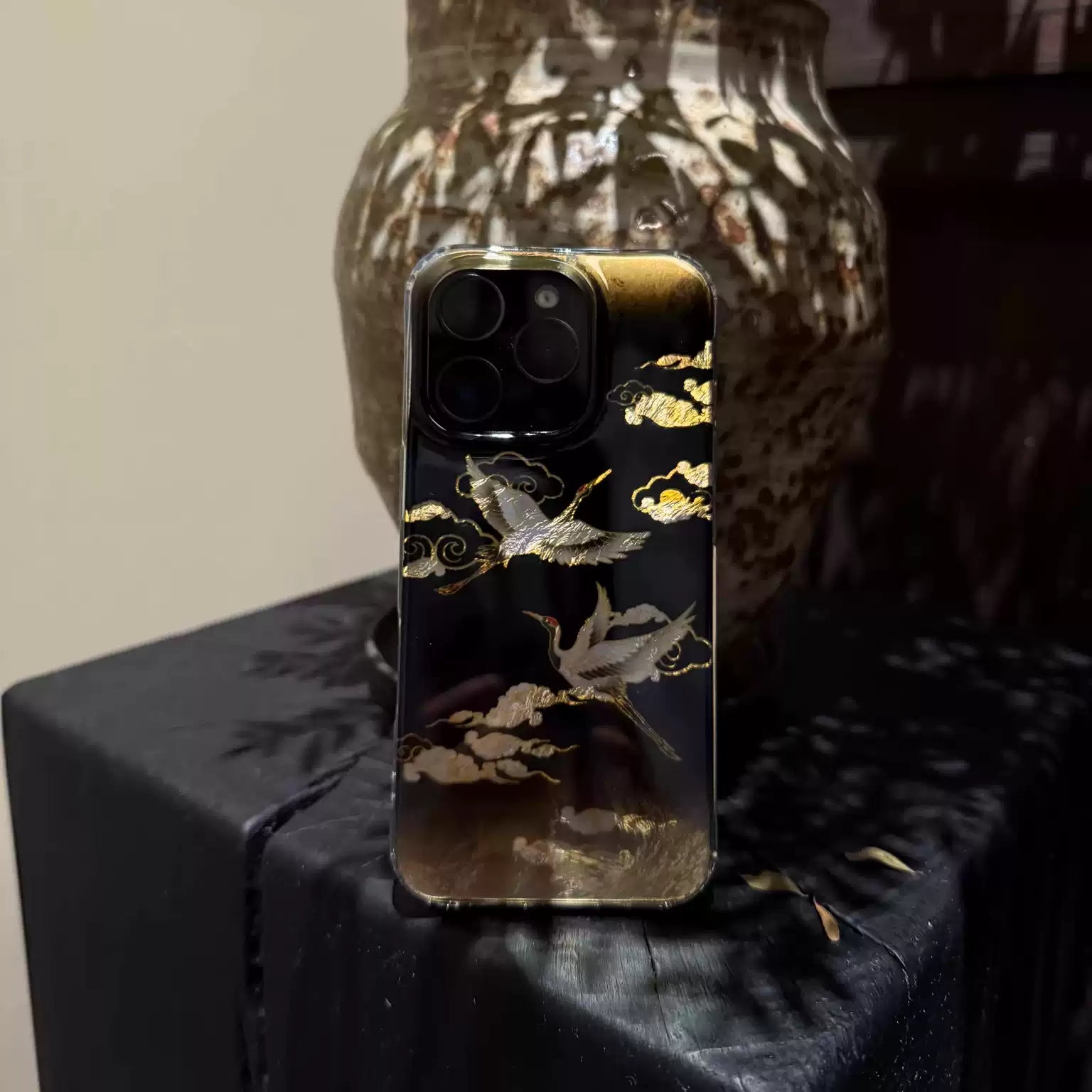 Golden Crane IMD Dual-Layer Case | iPhone Case | Three Fleas