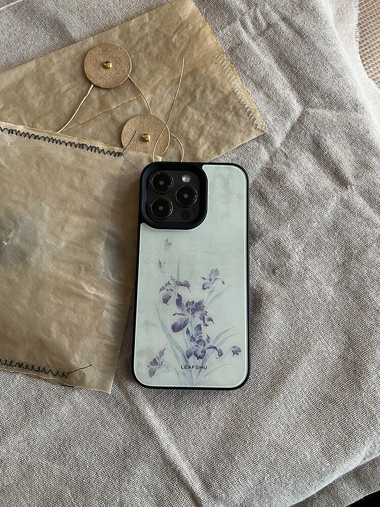 Purple Iris Blossom Phone Case | iPhone Case | Three Fleas