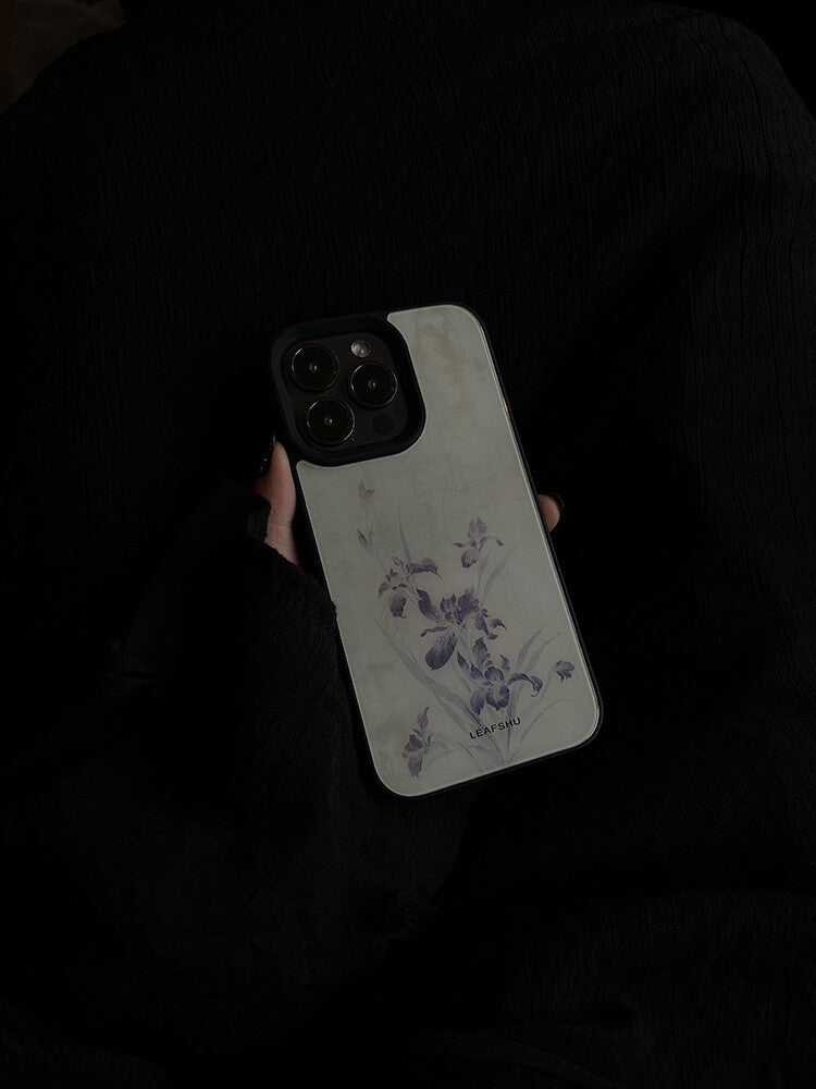 Purple Iris Blossom Phone Case | iPhone Case | Three Fleas