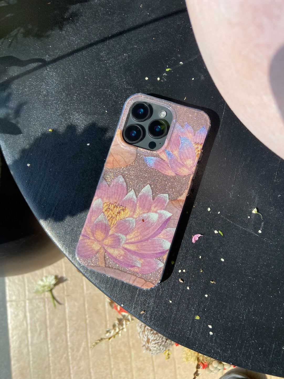 Purple Lucky Lotus Bloom Phone Case | iPhone Case | Three Fleas