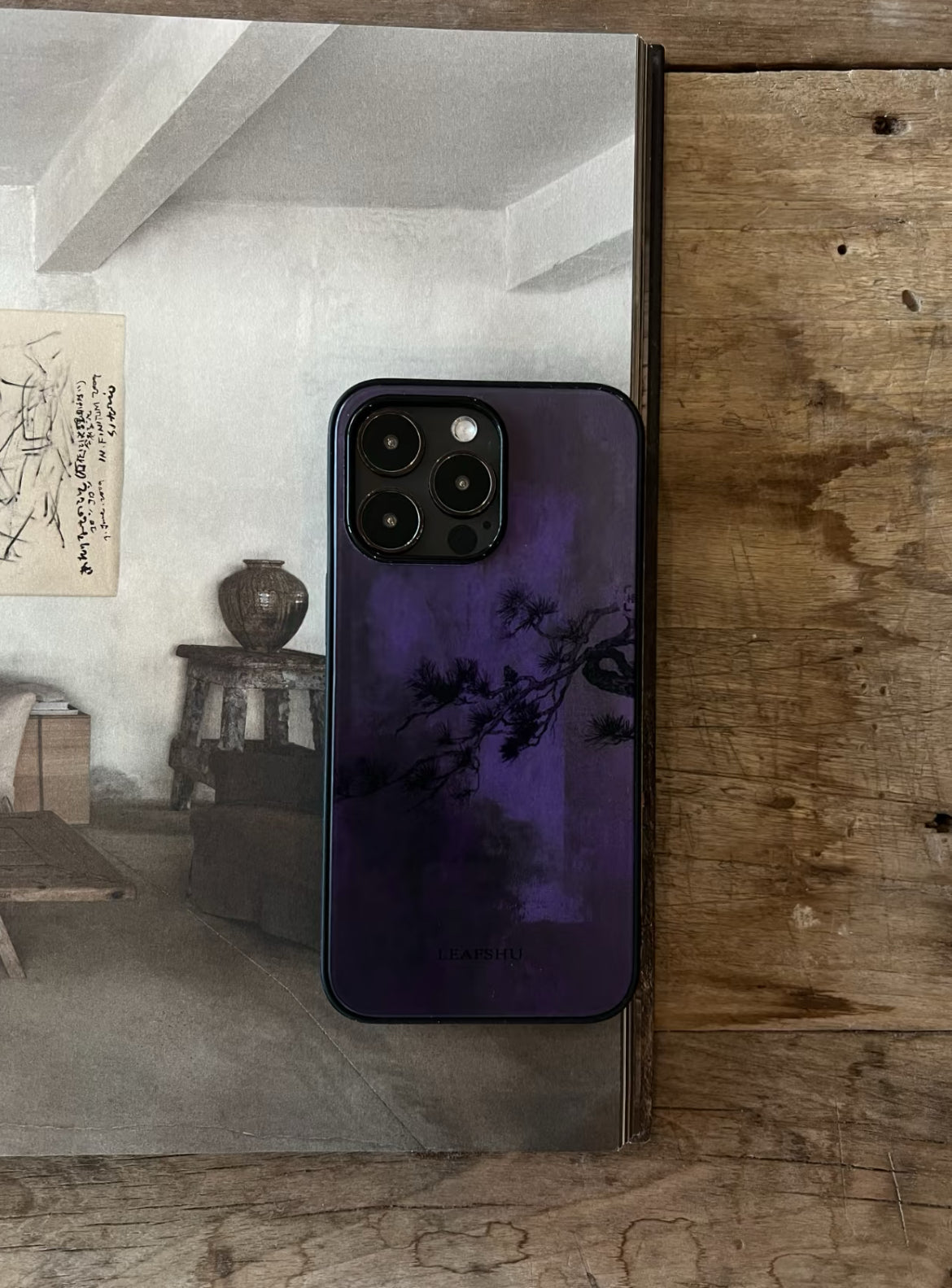 「Chinoiserie」Purple Shadow Phone Case | iPhone Case | Three Fleas