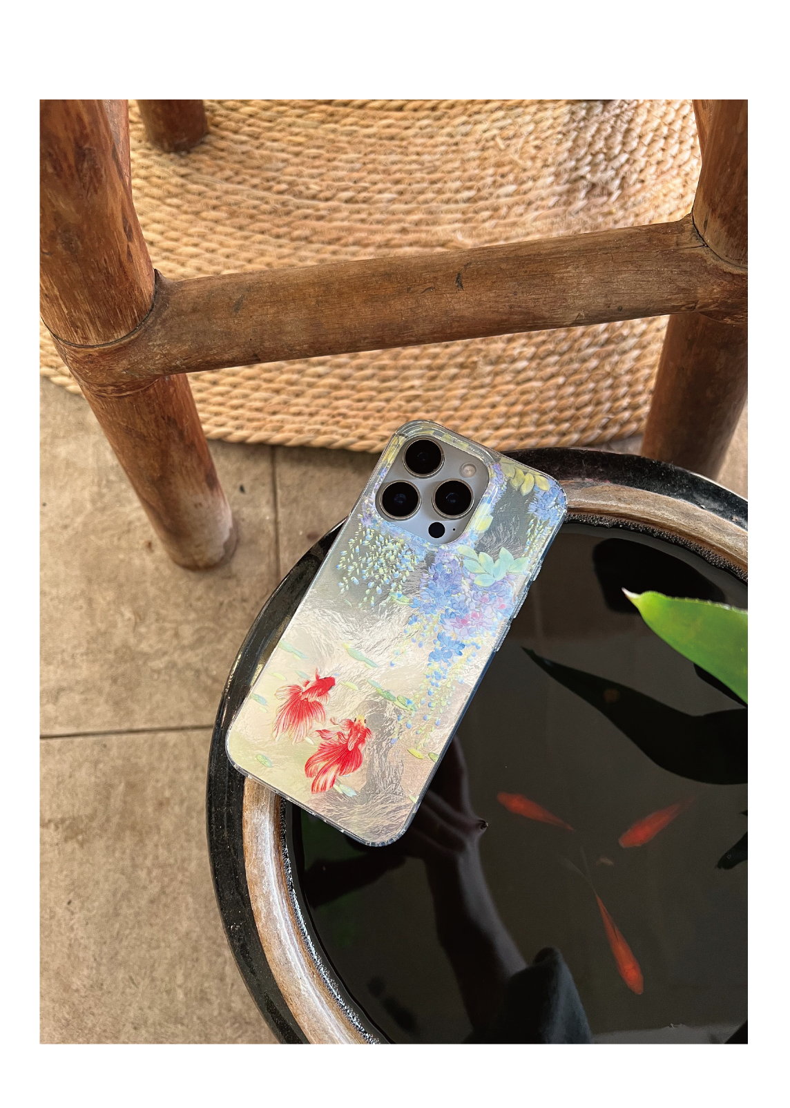 Wisteria Brocade IMD Dual-Layer Case | iPhone Case | Three Fleas