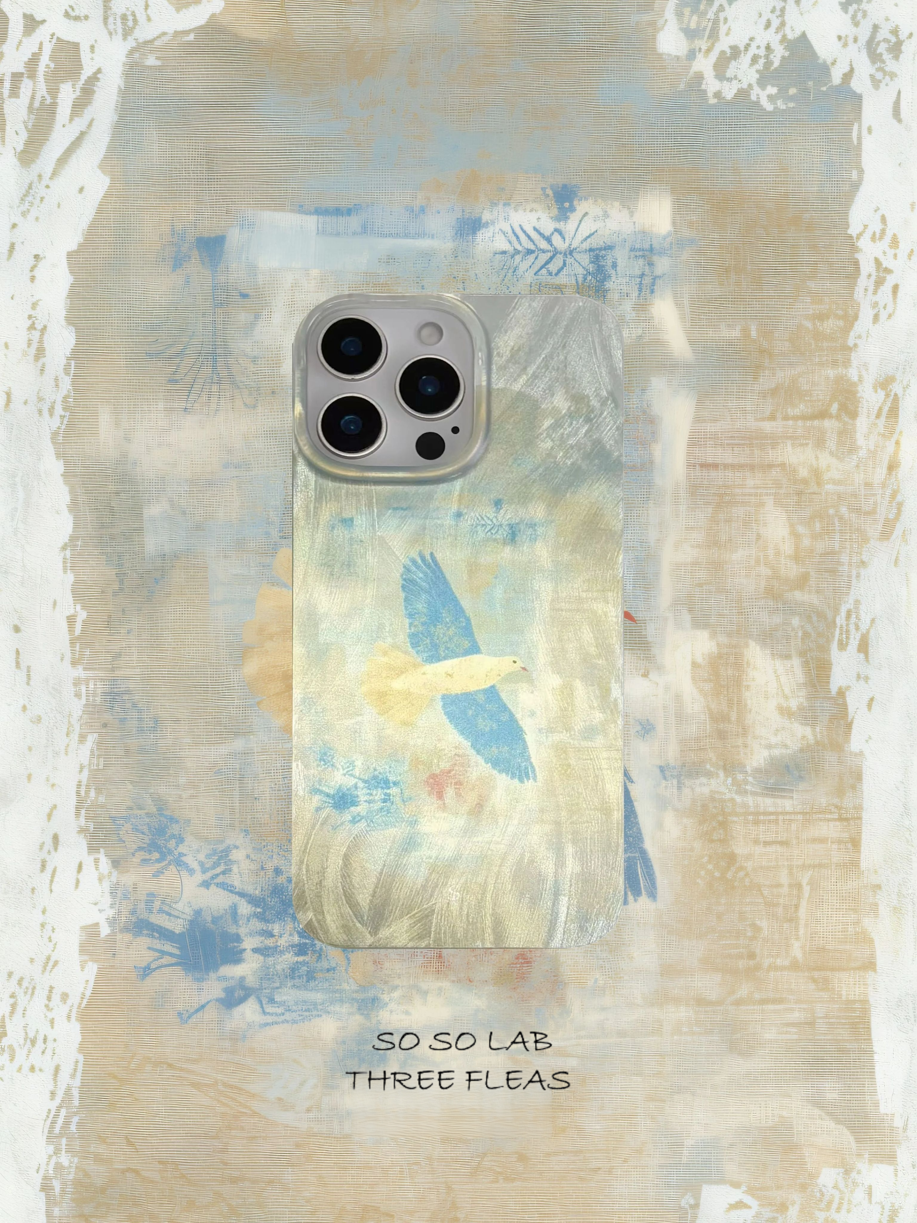 Artistic Metallic Luster Migratory Bird Phone Case Chinoiserie IMD-SSL