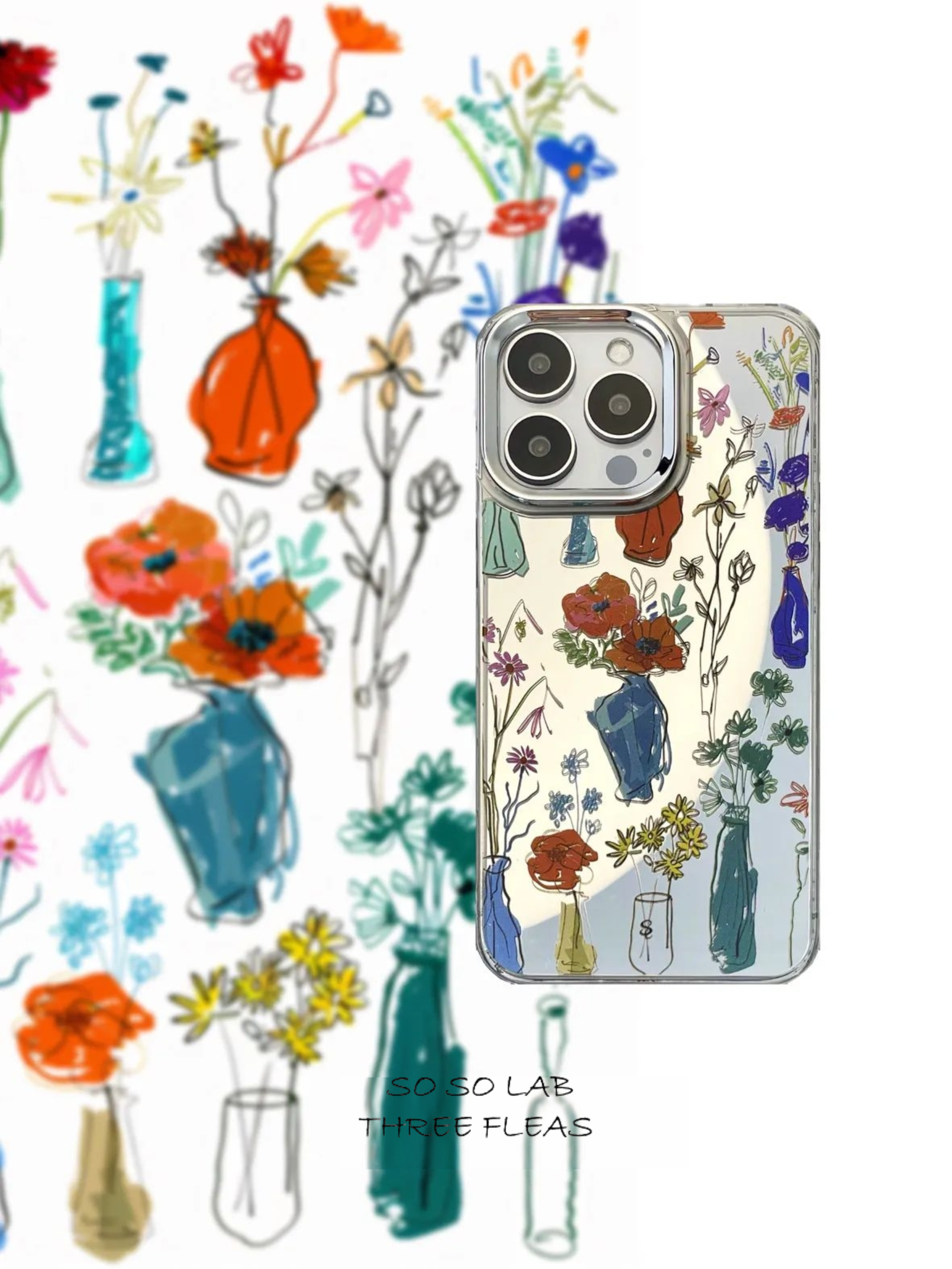 Blooming Artistic Floral Mirror Phone Case- SSL