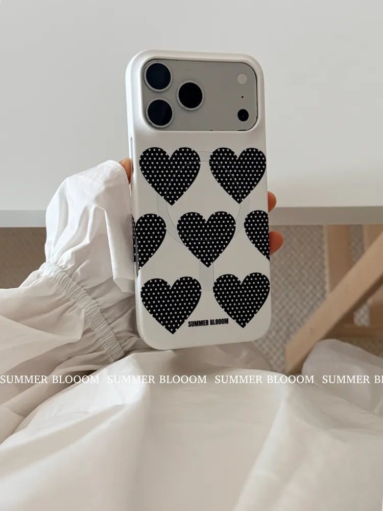 Heart Series Magnetic Matte Phone Case - SB-IML MagSafe