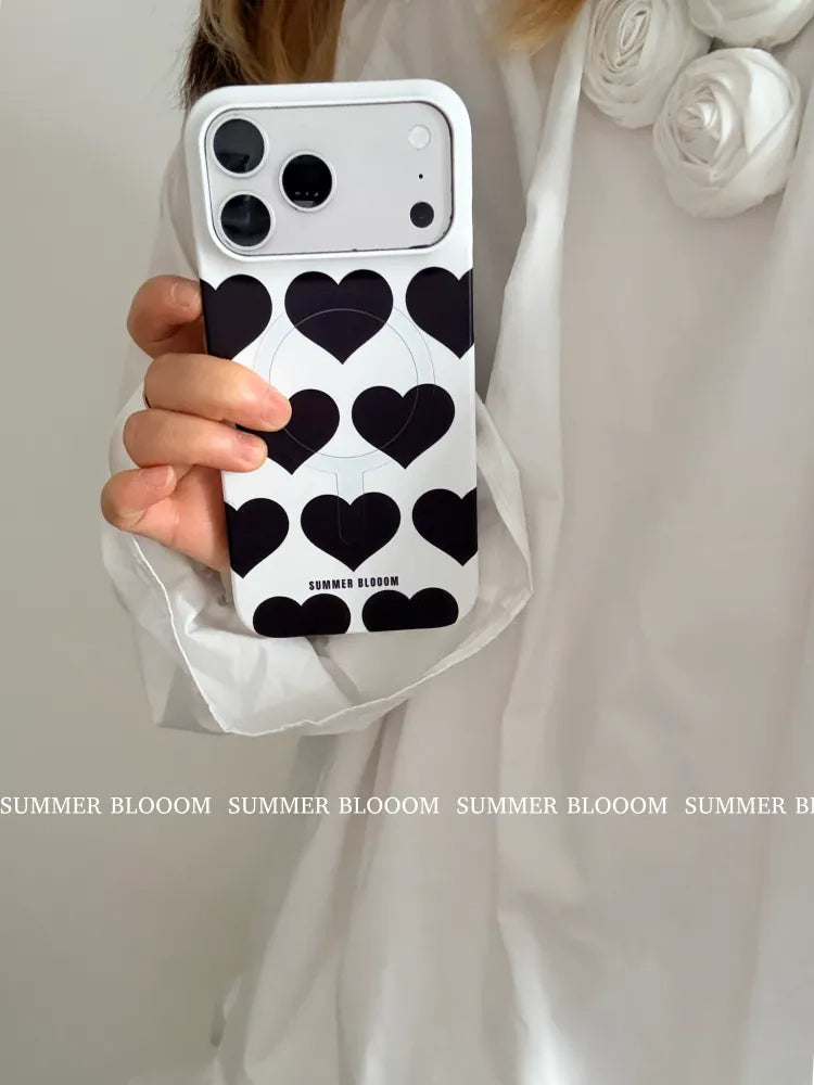 Heart Series Magnetic Matte Phone Case - SB-IML MagSafe