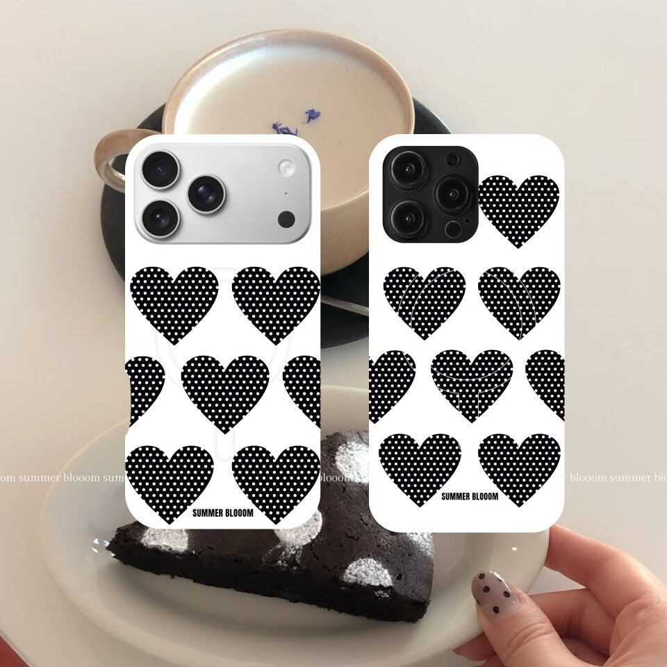 Heart Series Magnetic Matte Phone Case - SB-IML MagSafe
