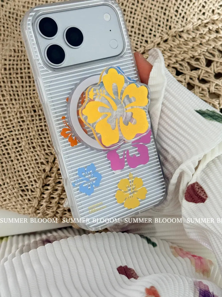 Clear Ins Style Tropical Flower Artistic Phone Case - SB-MagSafe