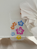 Clear Ins Style Tropical Flower Artistic Phone Case - SB-MagSafe