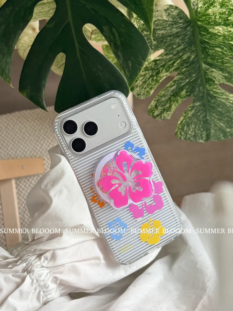 Clear Ins Style Tropical Flower Artistic Phone Case - SB-MagSafe