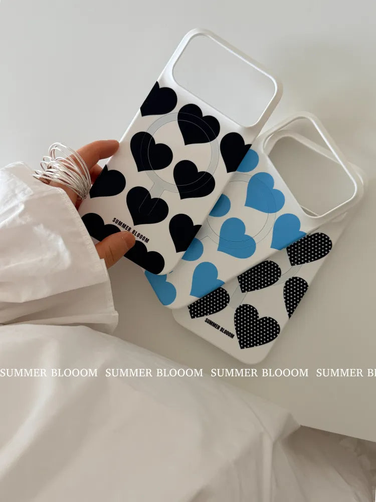 Heart Series Magnetic Matte Phone Case - SB-IML MagSafe