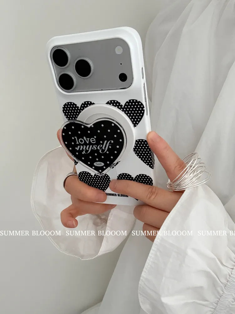 Heart Series Magnetic Matte Phone Case - SB-IML MagSafe