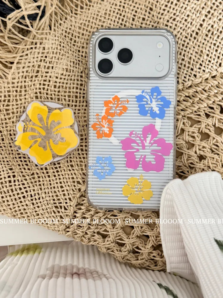 Clear Ins Style Tropical Flower Artistic Phone Case - SB-MagSafe