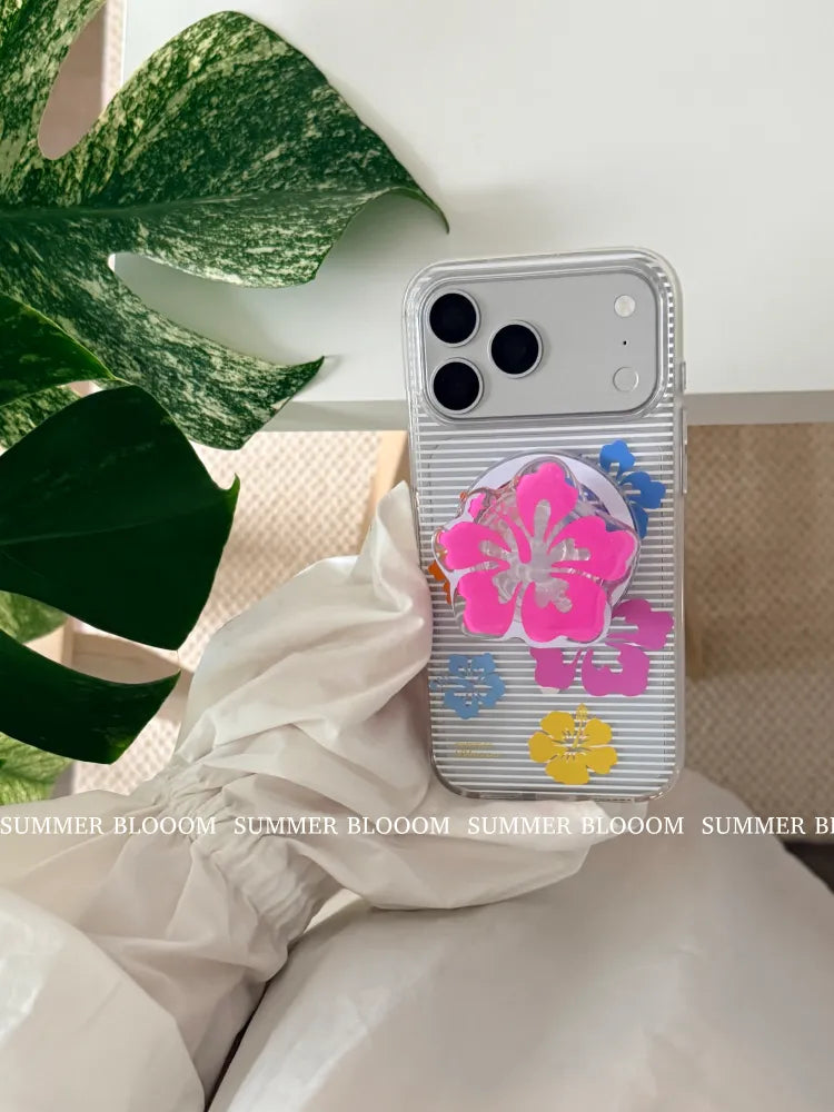 Clear Ins Style Tropical Flower Artistic Phone Case - SB-MagSafe