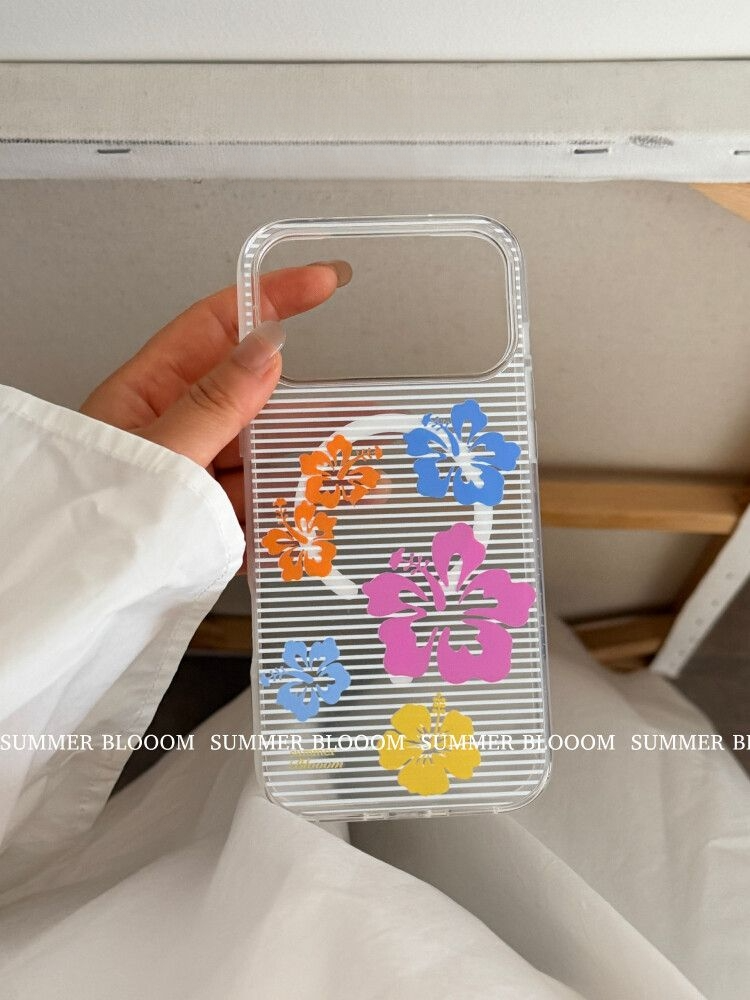 Clear Ins Style Tropical Flower Artistic Phone Case - SB-MagSafe