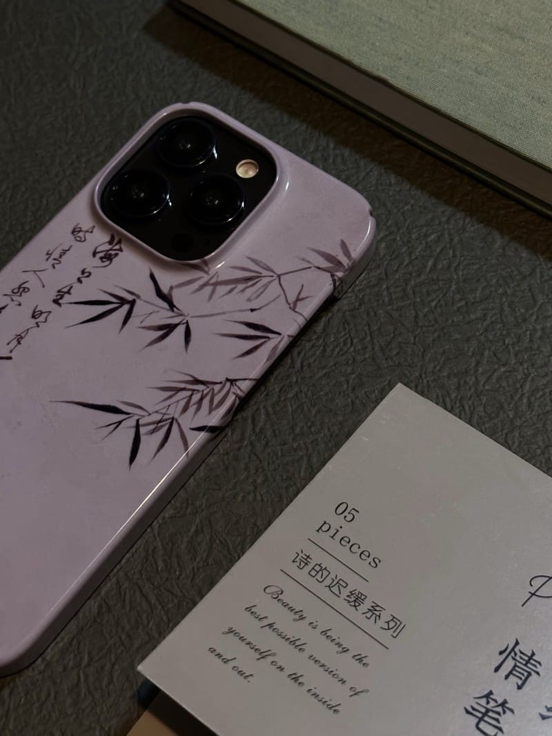 「Chinoiserie」Purple Bamboo Phone Case-NS