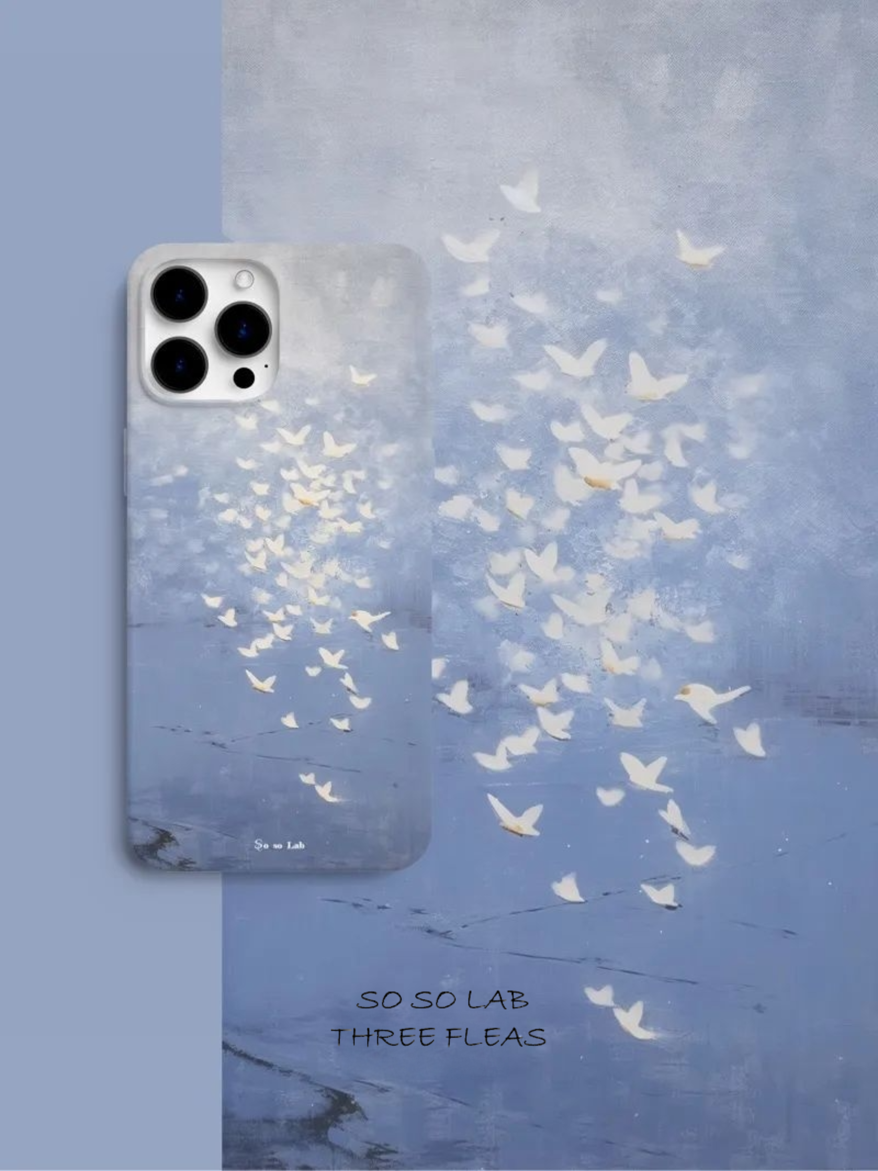 Flying Birds Impressionist Artistic Phone Case Film Print- SSL