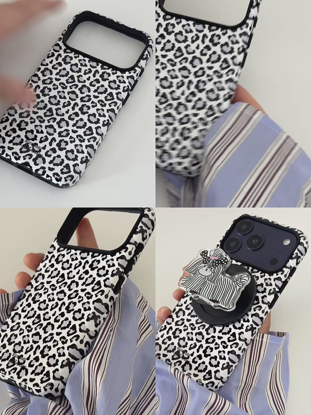 Luxury Leopard Print Phone Case - 2-in-1 Double Layer SB-IML MagSafe