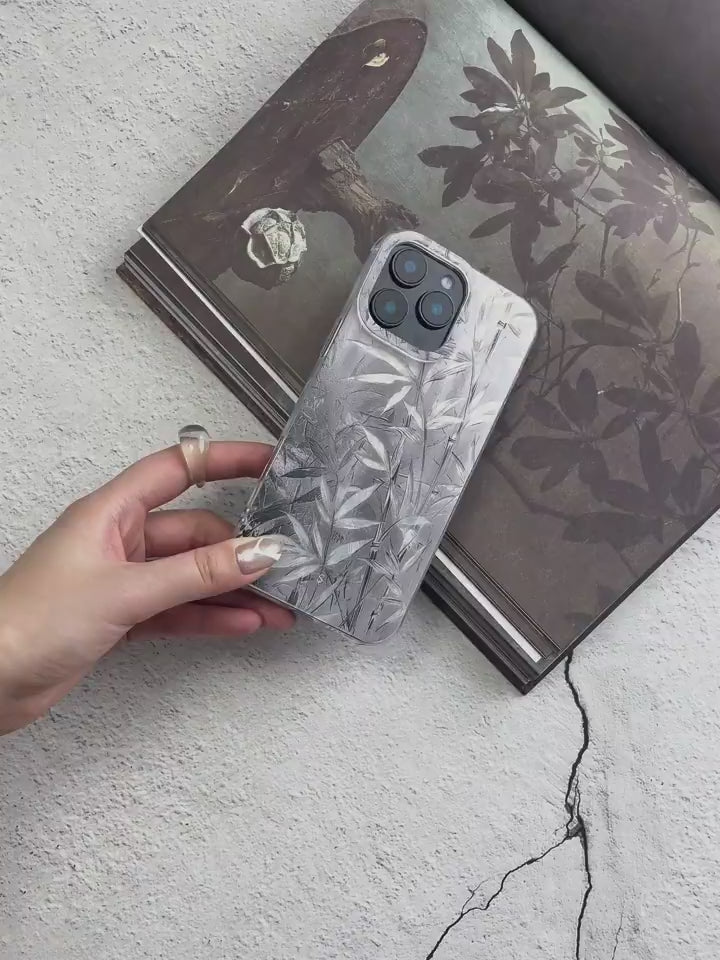 Artistic Metallic Ink Bamboo Phone Case Chinoiserie IMD-SSL