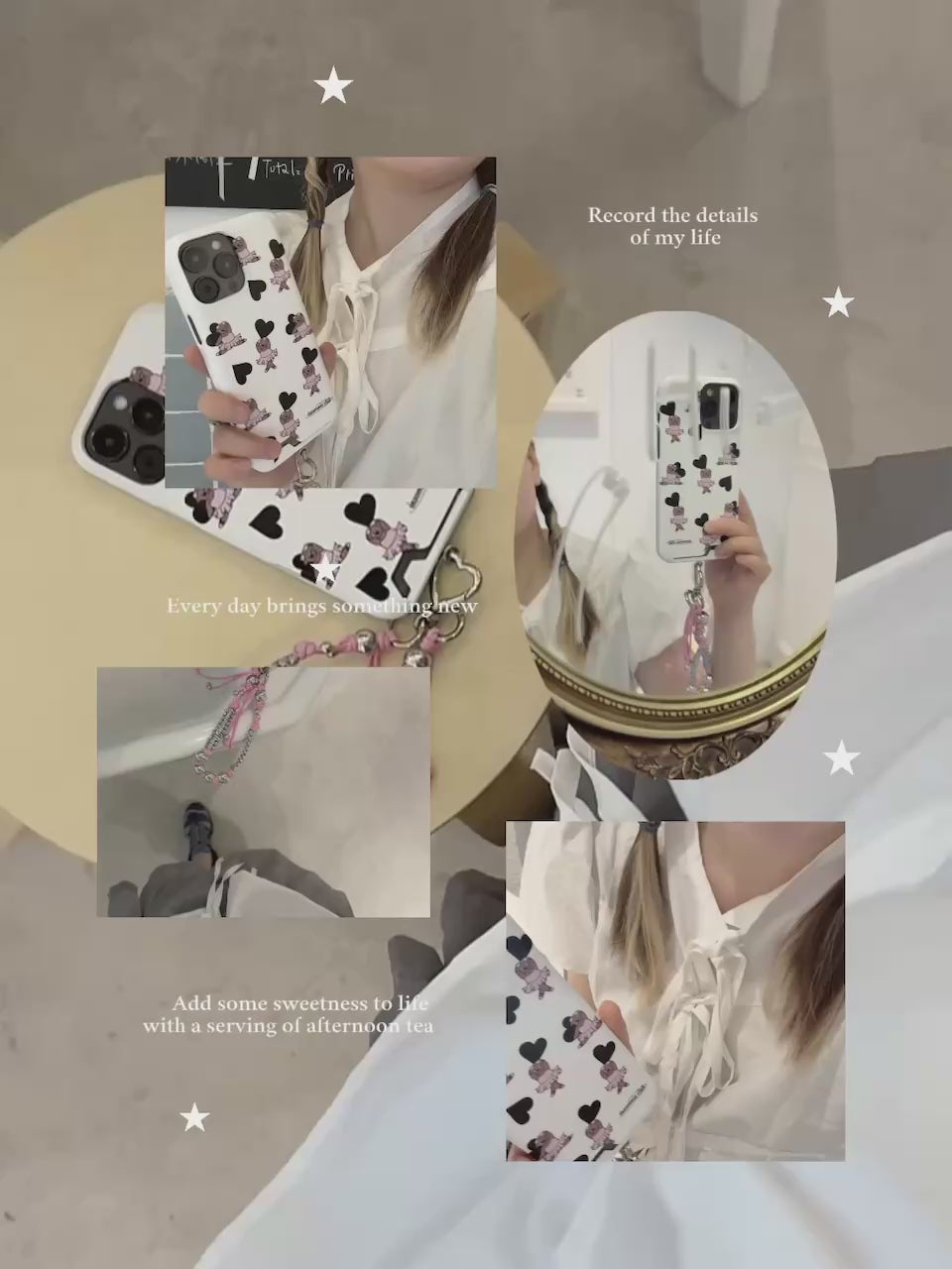 Line Art Poodle & Dancing Bear Phone Case SB-IML MagSafe