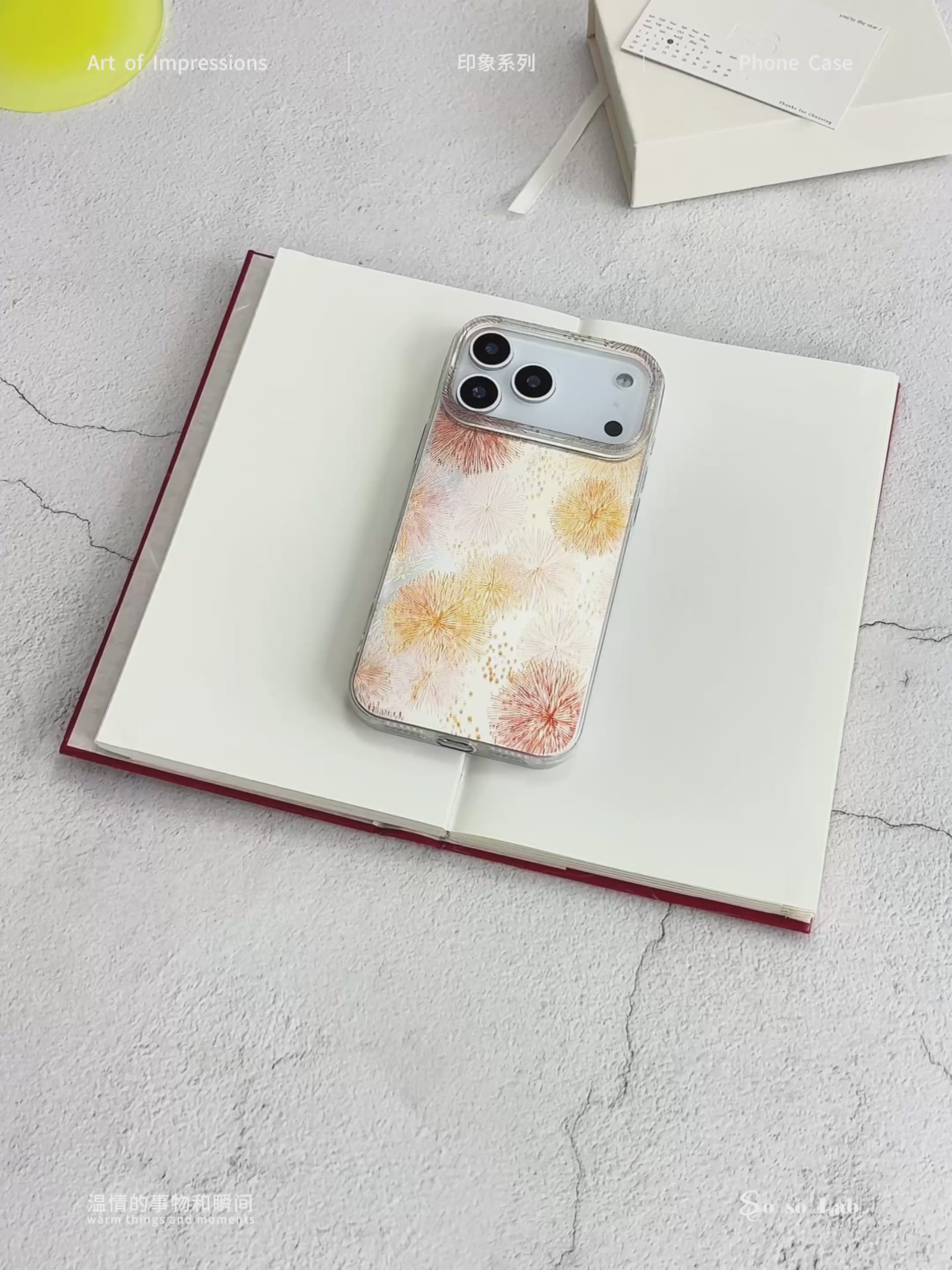 Artistic Metallic Luster Firework Phone Case IMD-SSL